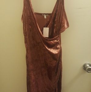 Faux suede cocktail dress